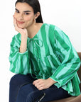 Dera Cotton Top - Green - Hi Handmade
