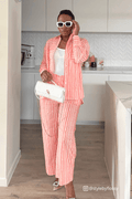 Dharma Relaxed Pant - Peach Stripe