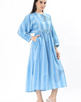 Dia Midi Dress - Blue - Hi Handmade