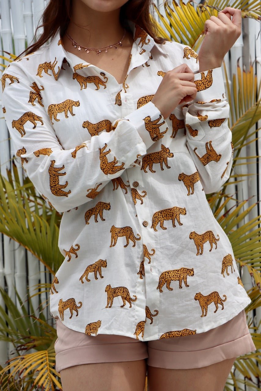 Gender Neutral Print Shirt - Cheetah - Hi Handmade