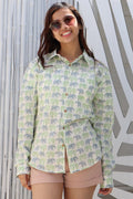 Gender Neutral Print Shirt - Gajraj Green