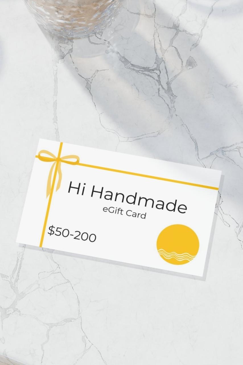 Hi Handmade Gift Card - Hi Handmade