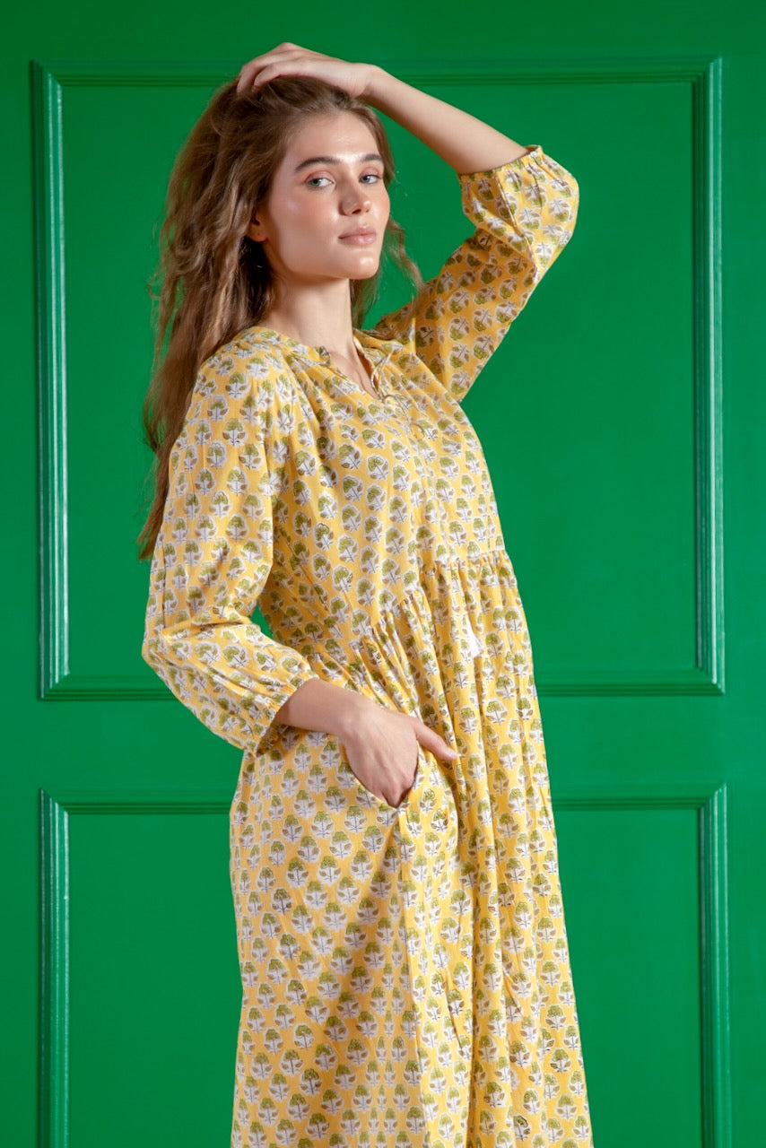 Sia Maxi Dress - Sun Yellow