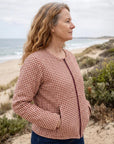 Cara Cotton Quilted Jacket - Argyle Sand