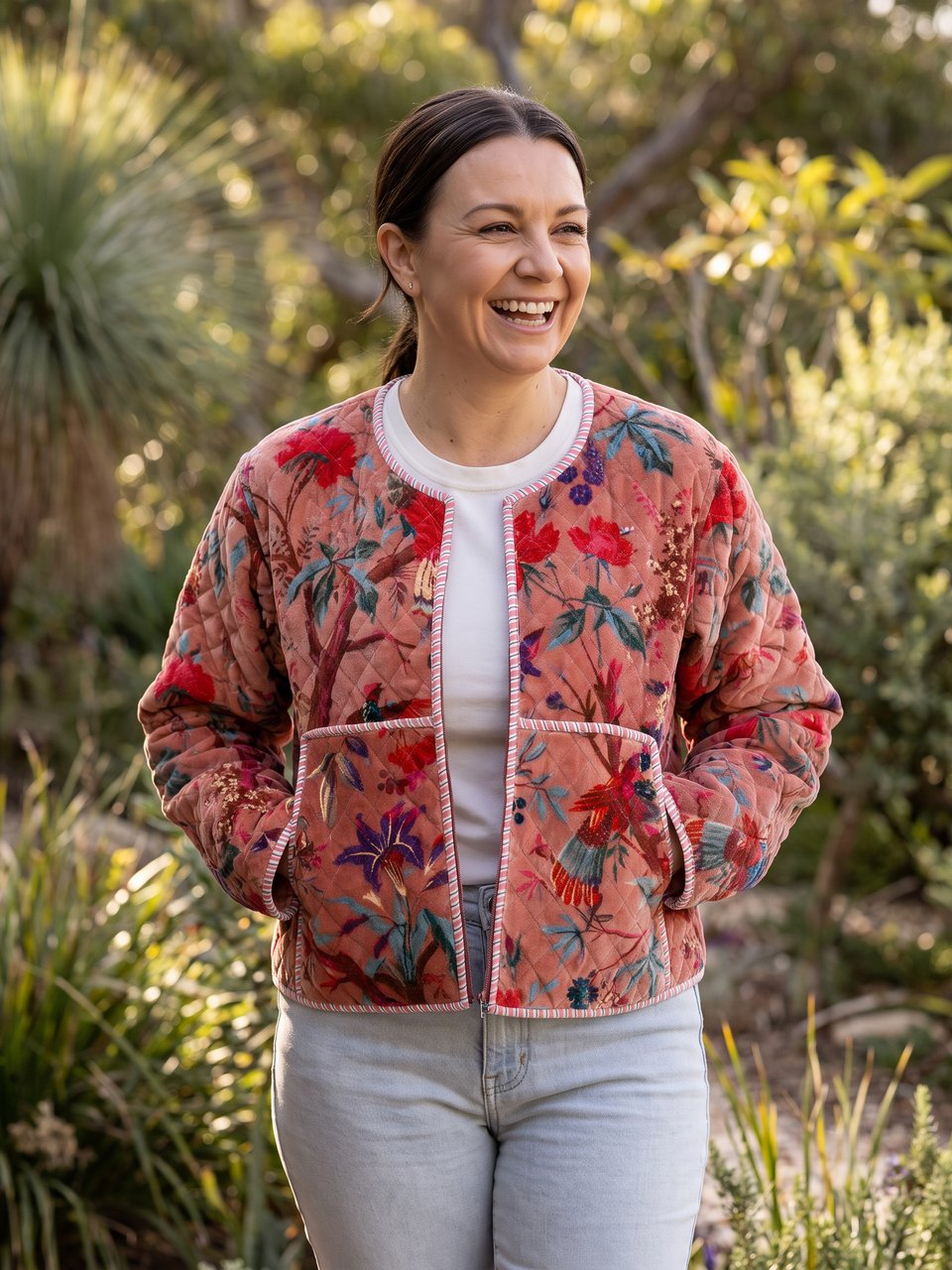 Cara Velvet Jacket - Blush