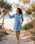 Sia Shirt Dress - Oyster Bay
