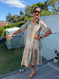 Sara Shirt Dress - Green