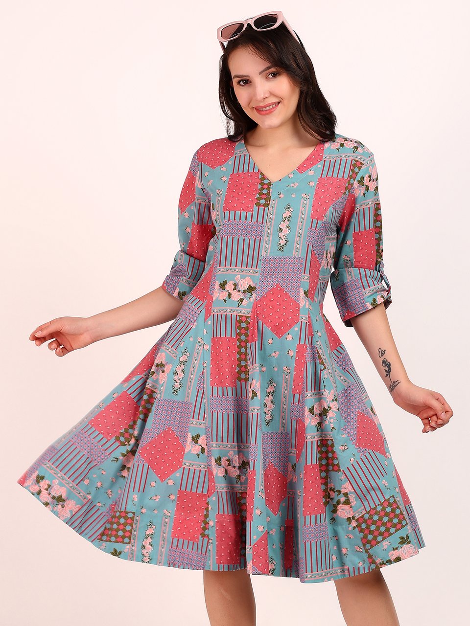 Panel Midi Dress