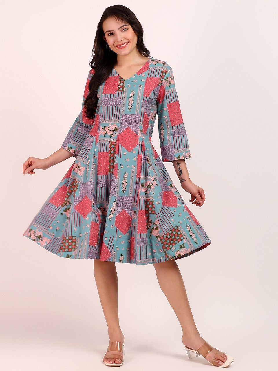 Panel Midi Dress