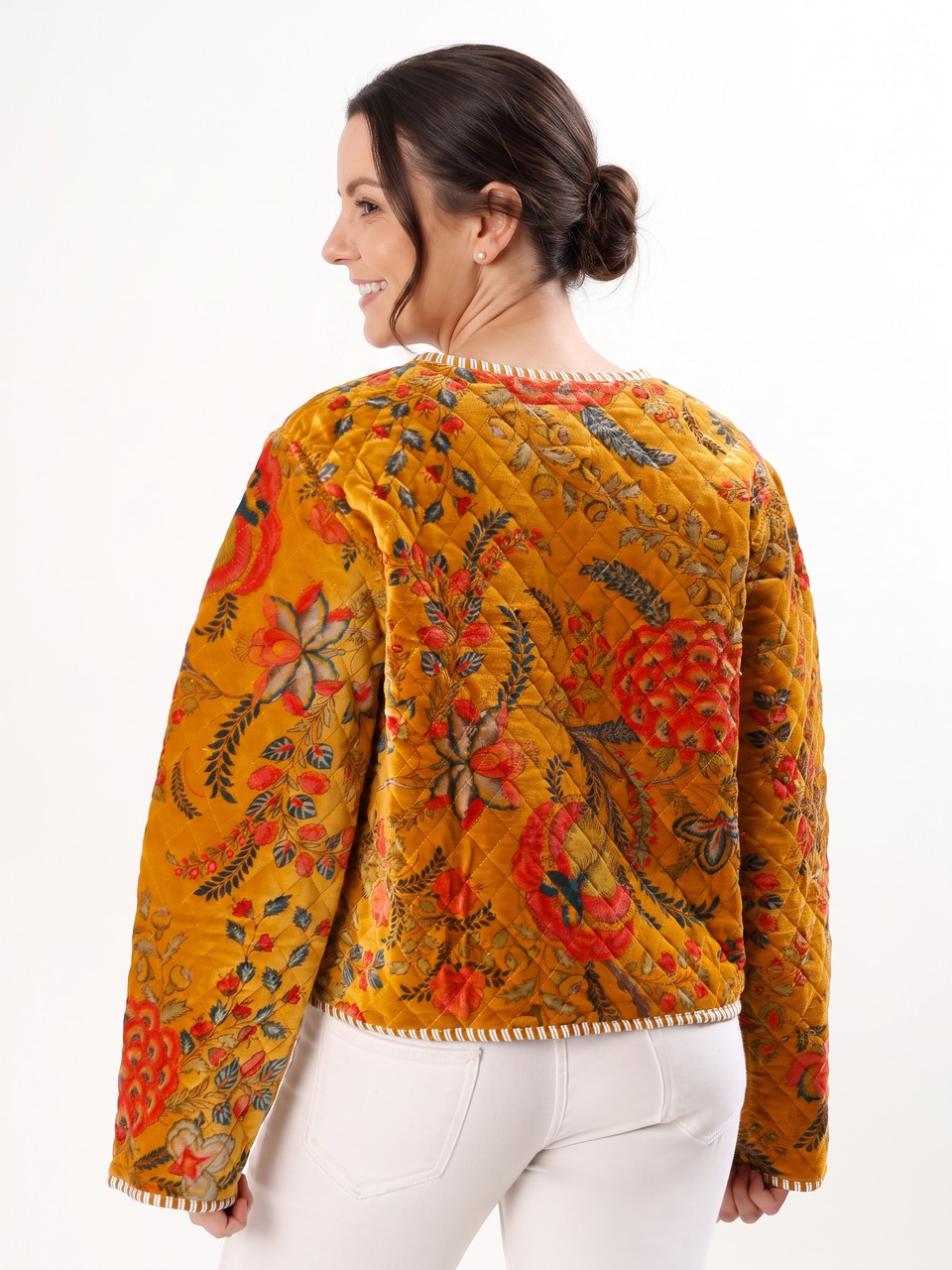 Cara Velvet Jacket - Mustard