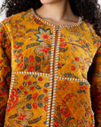 Cara Velvet Jacket - Mustard