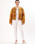 Cara Velvet Jacket - Mustard