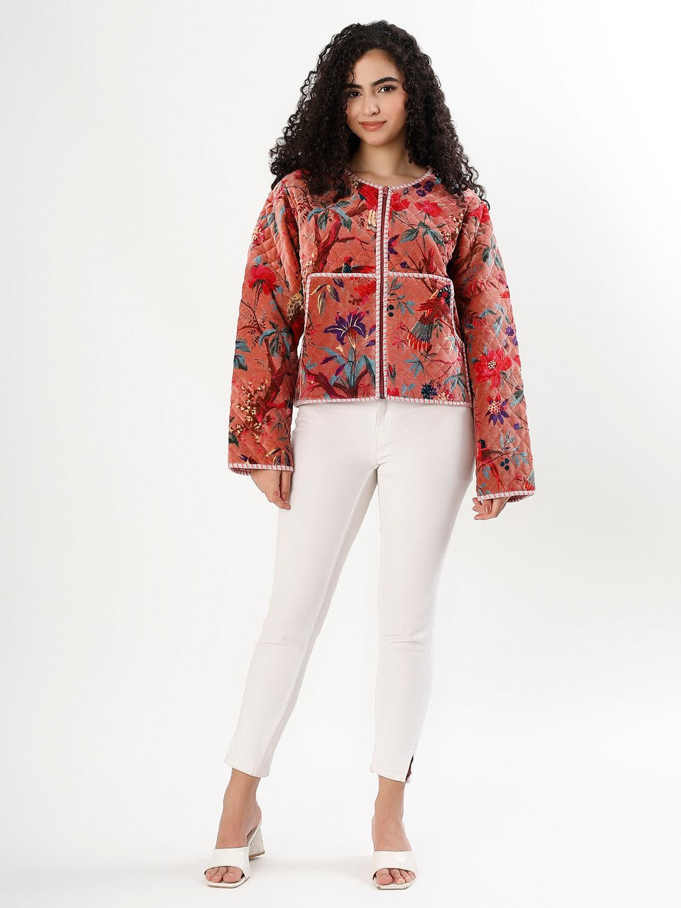 Cara Velvet Jacket - Blush