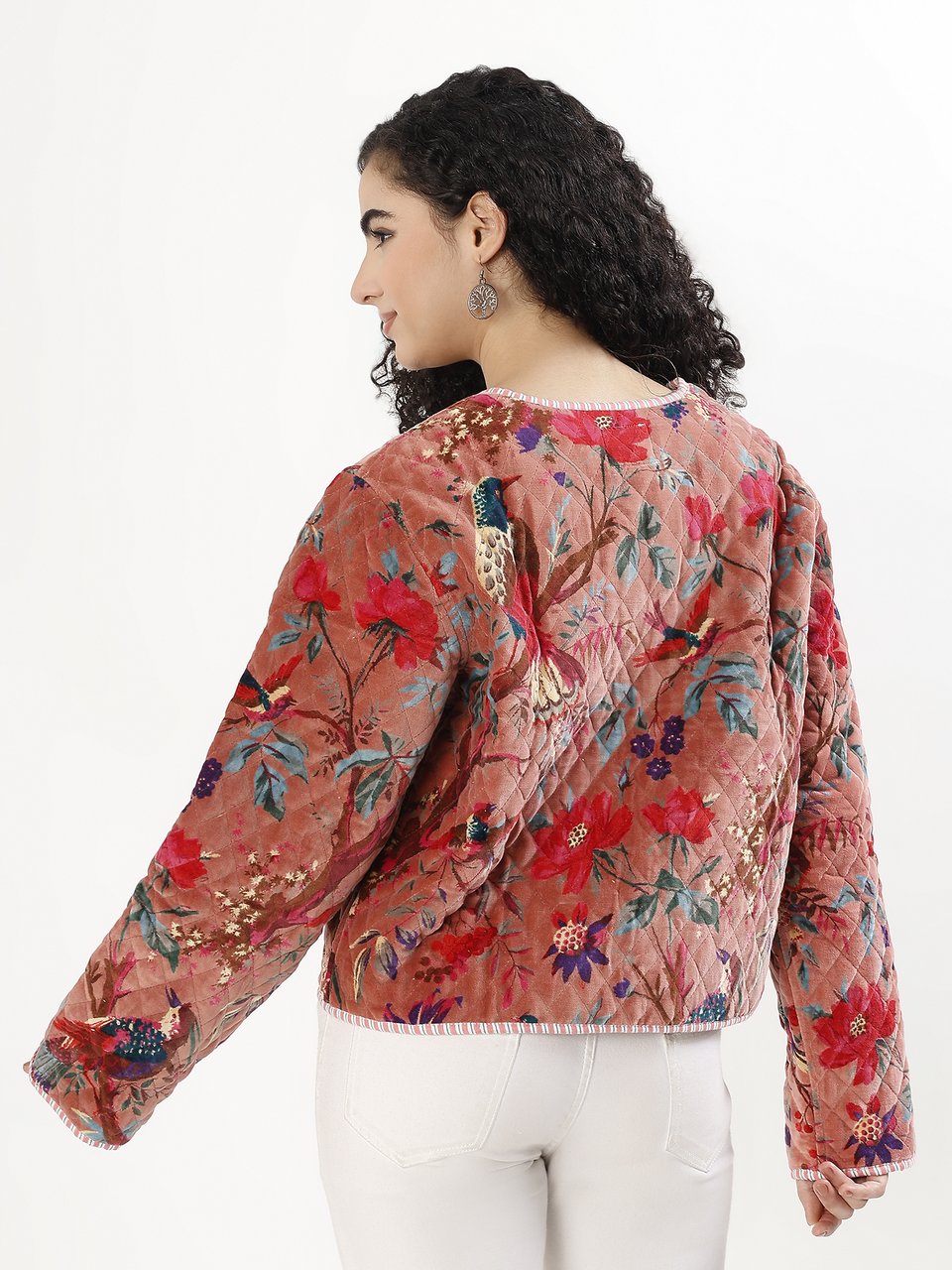 Cara Velvet Jacket - Blush