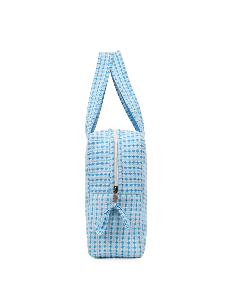 Insulated Lunch Bag - Argyle Ocean - Hi Handmade