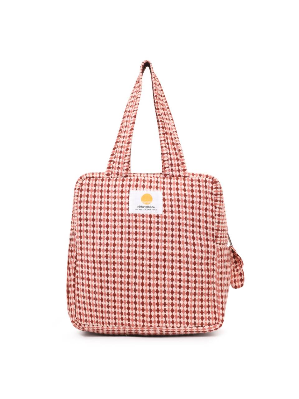 Insulated Lunch Bag - Argyle Sand - Hi Handmade