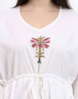 Kaftan Cotton Cover Up - Palm - Hi Handmade