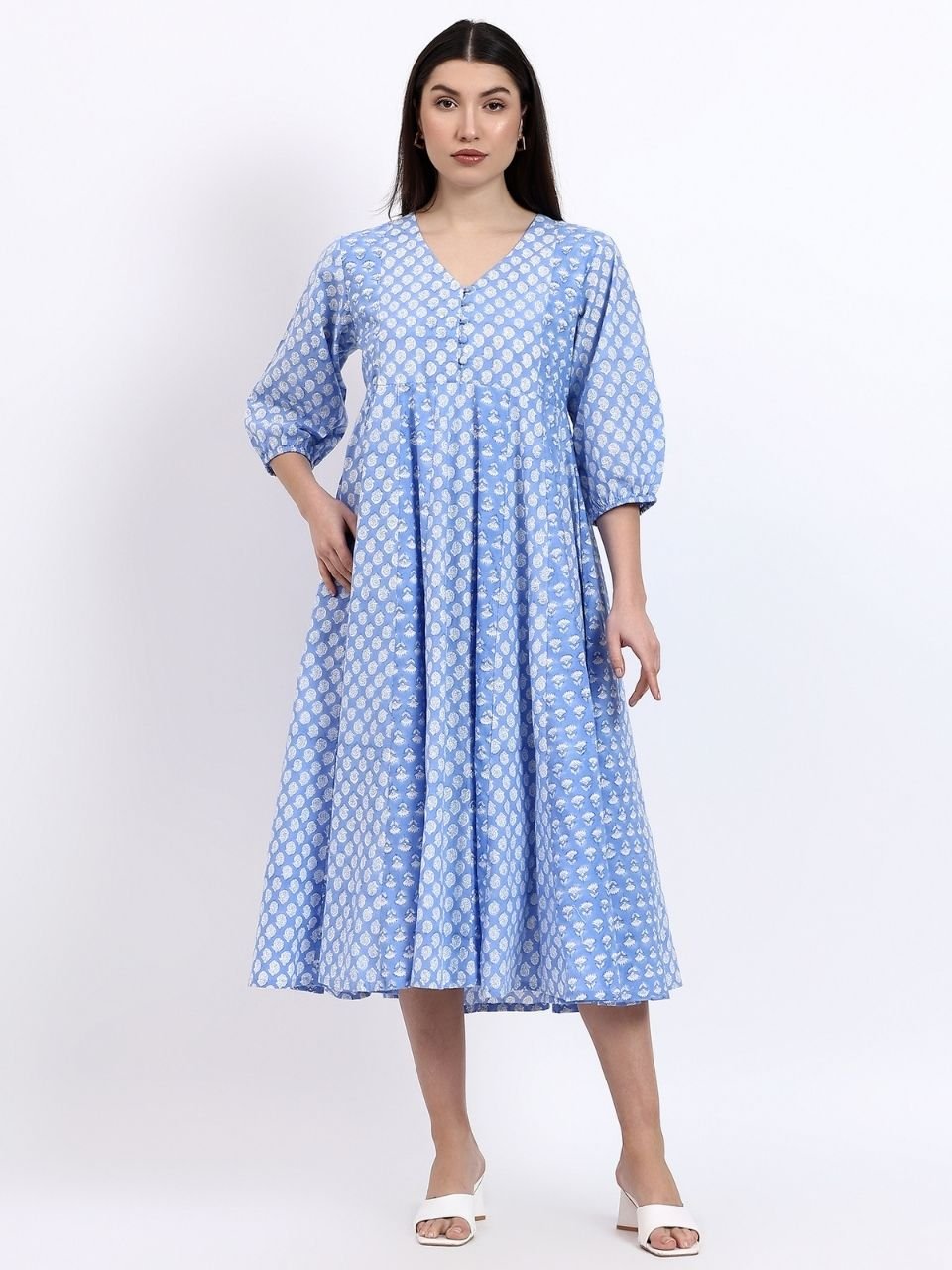 Kali Maxi Dress - Blue - Hi Handmade