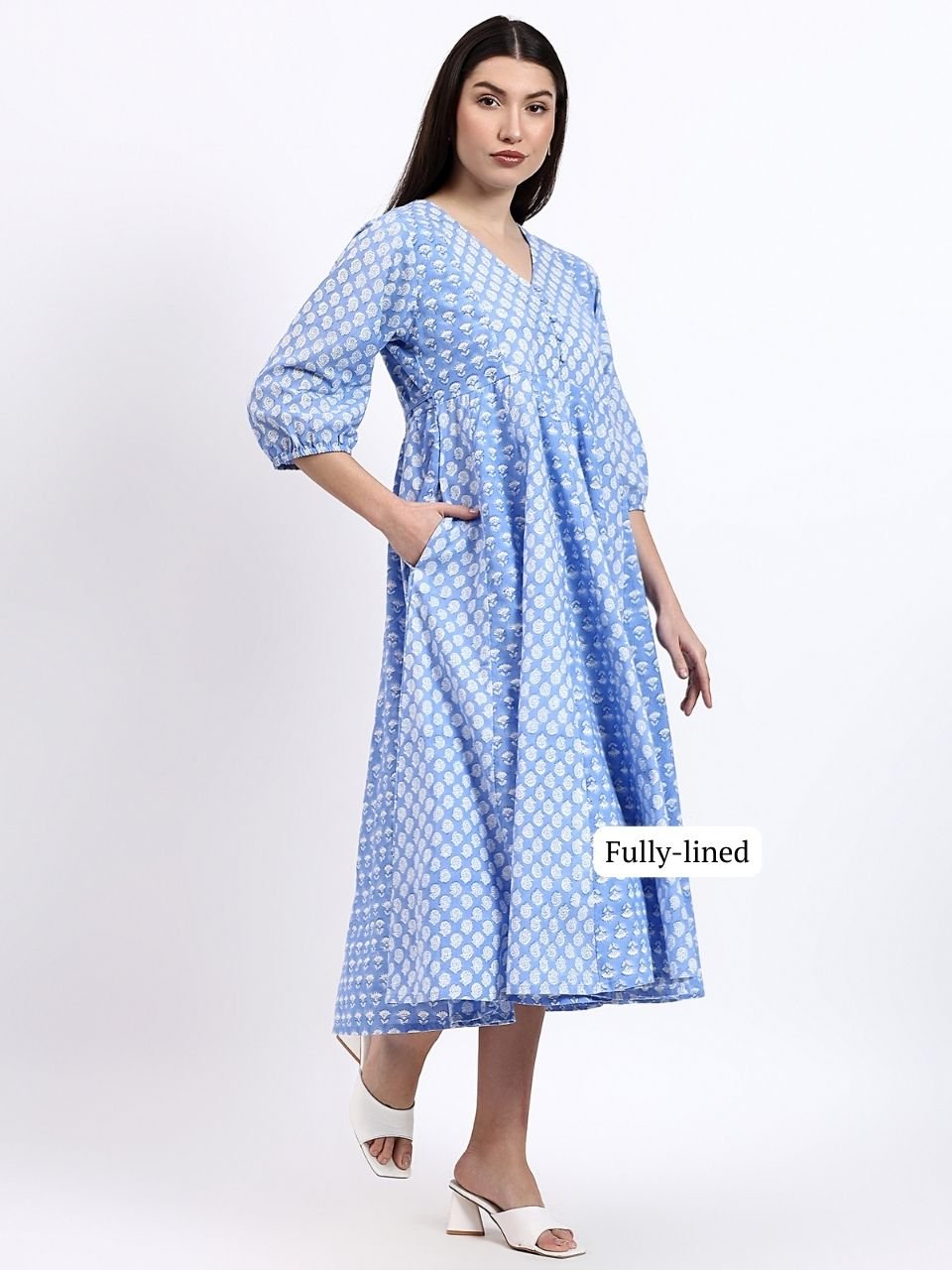 Kali Maxi Dress - Blue - Hi Handmade