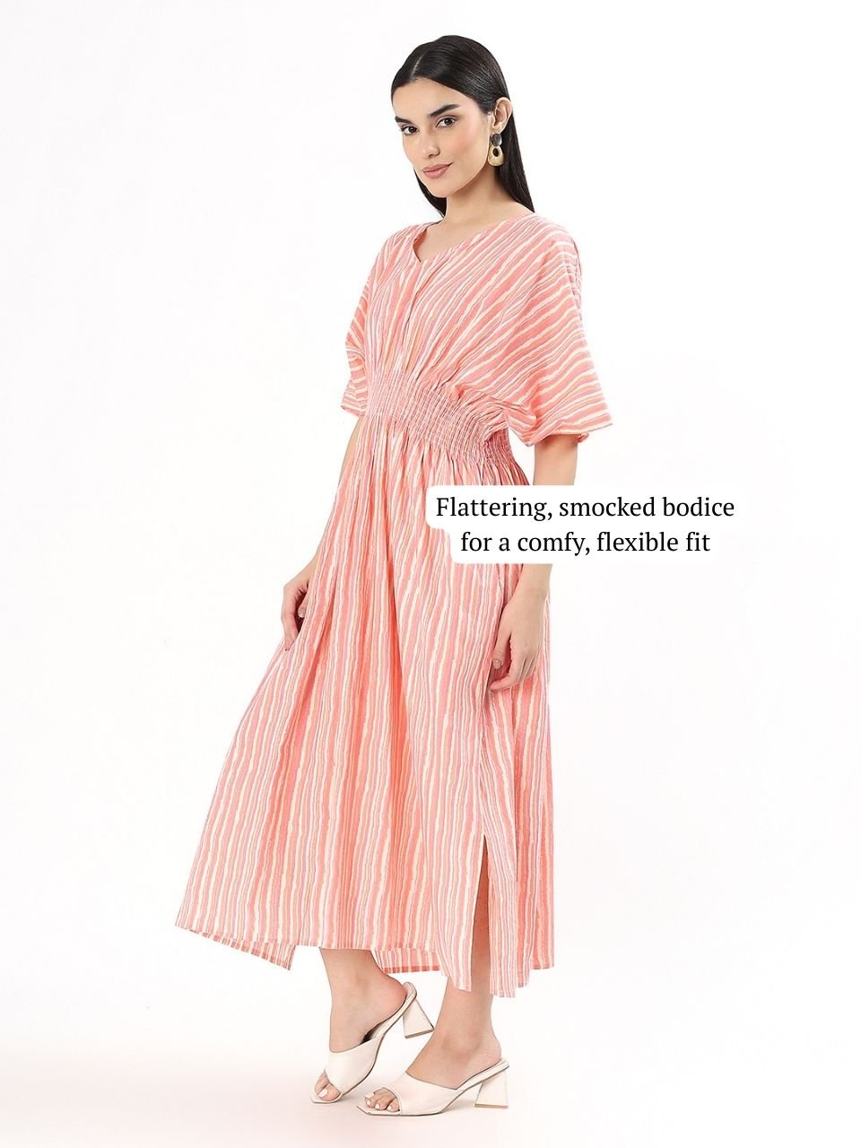 Lia Lounge Dress - Cronulla Stripe - Hi Handmade
