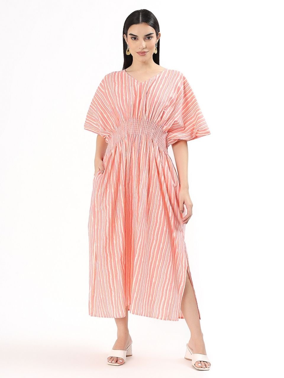Lia Lounge Dress - Cronulla Stripe - Hi Handmade