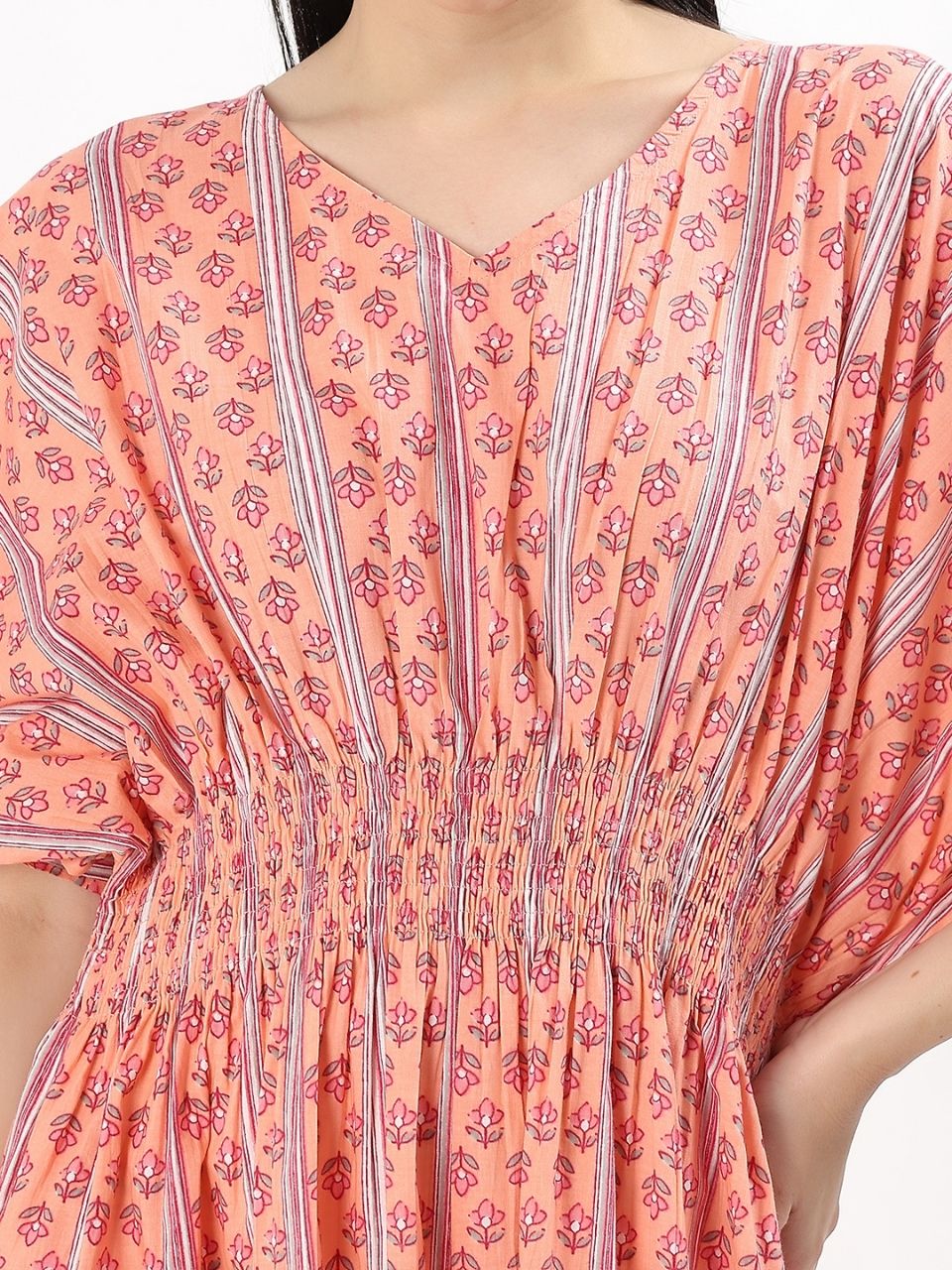 Lia Lounge Dress - Petal Peach - Hi Handmade