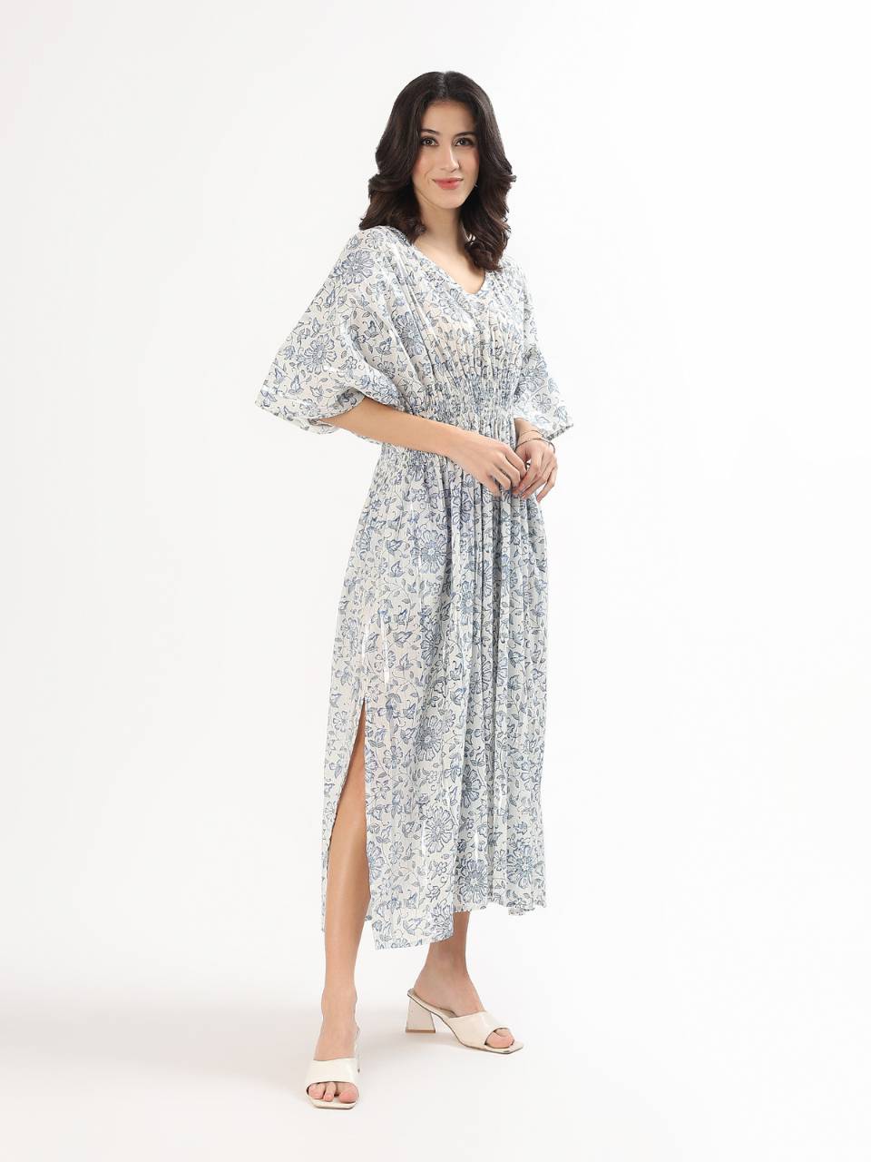 Lia Lounge Dress - Reflective Daisy - Hi Handmade