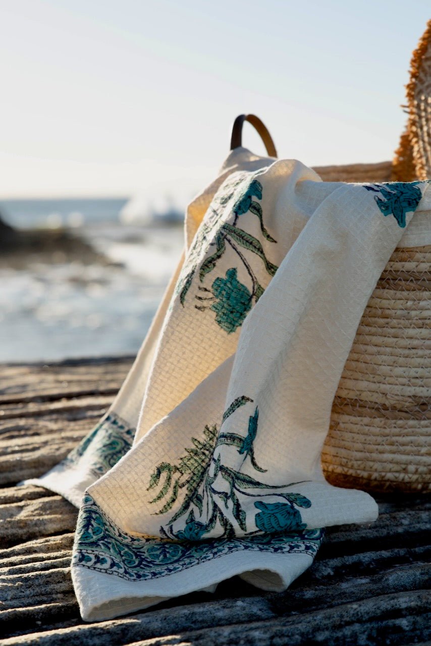 Lilly Print Beach Towel - Hi Handmade