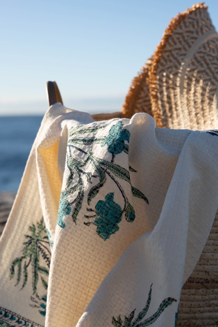 Lilly Print Beach Towel - Hi Handmade