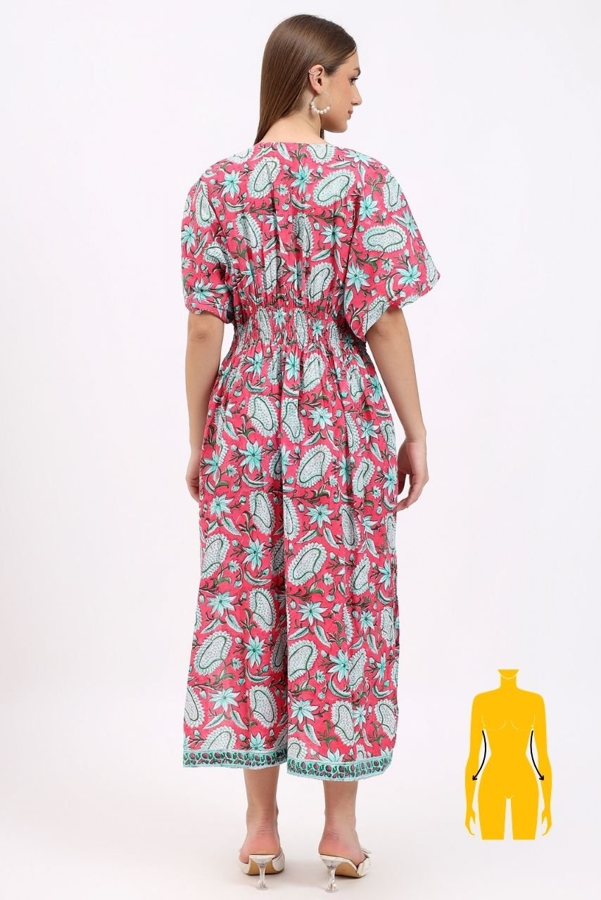 Lounge Dress - Jaipur Pink - Hi Handmade