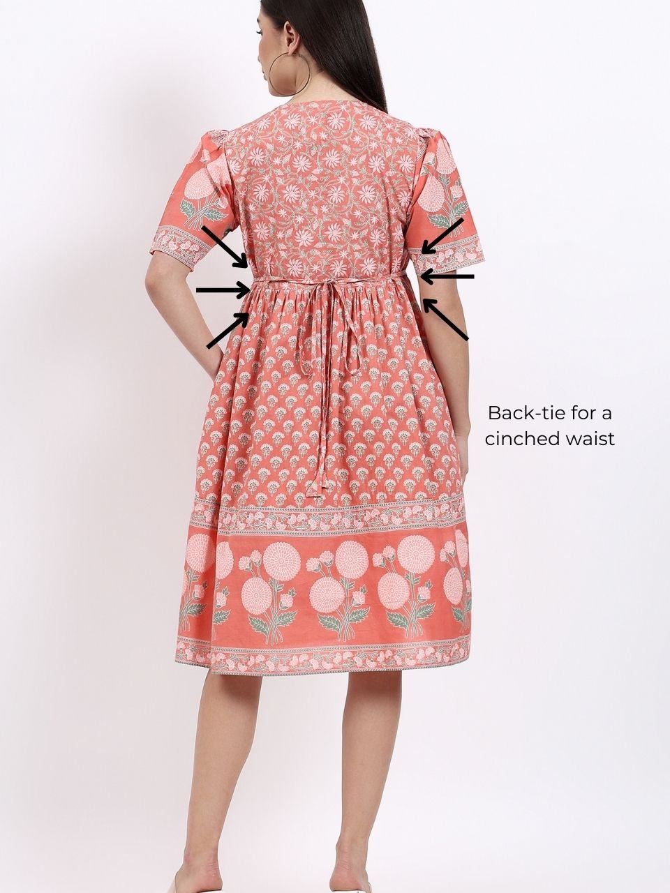 Meera Cotton Dress - Pink - Hi Handmade