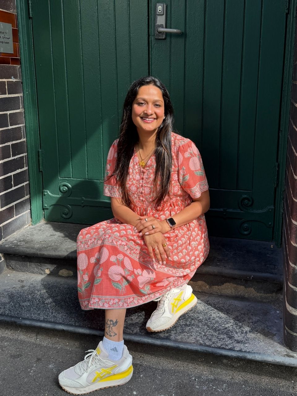 Meera Cotton Dress - Pink - Hi Handmade