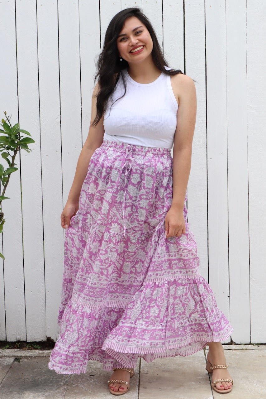 Multiway Maxi Skirt - Jacaranda - Hi Handmade