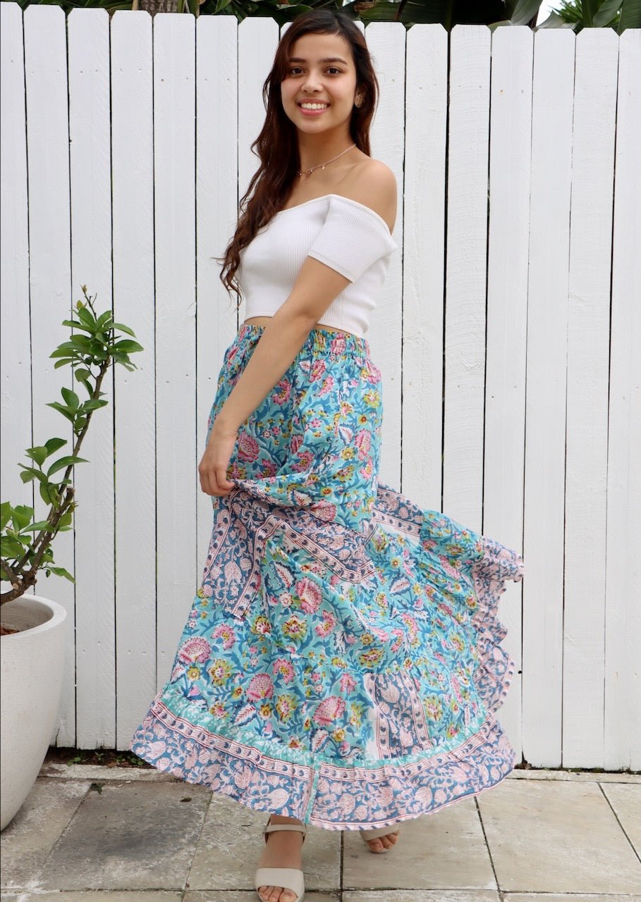 Multiway Maxi Skirt - Lagoon Blue - Hi Handmade