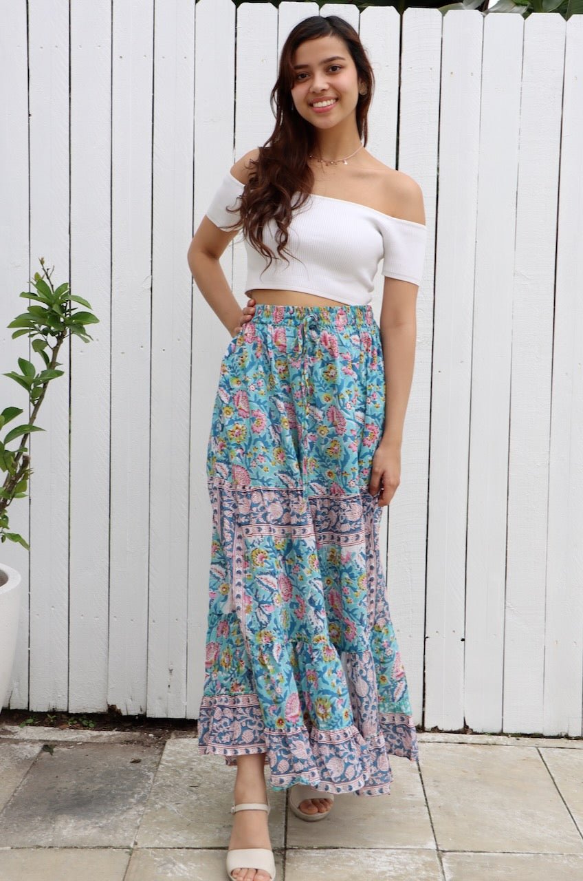 Multiway Maxi Skirt - Lagoon Blue - Hi Handmade