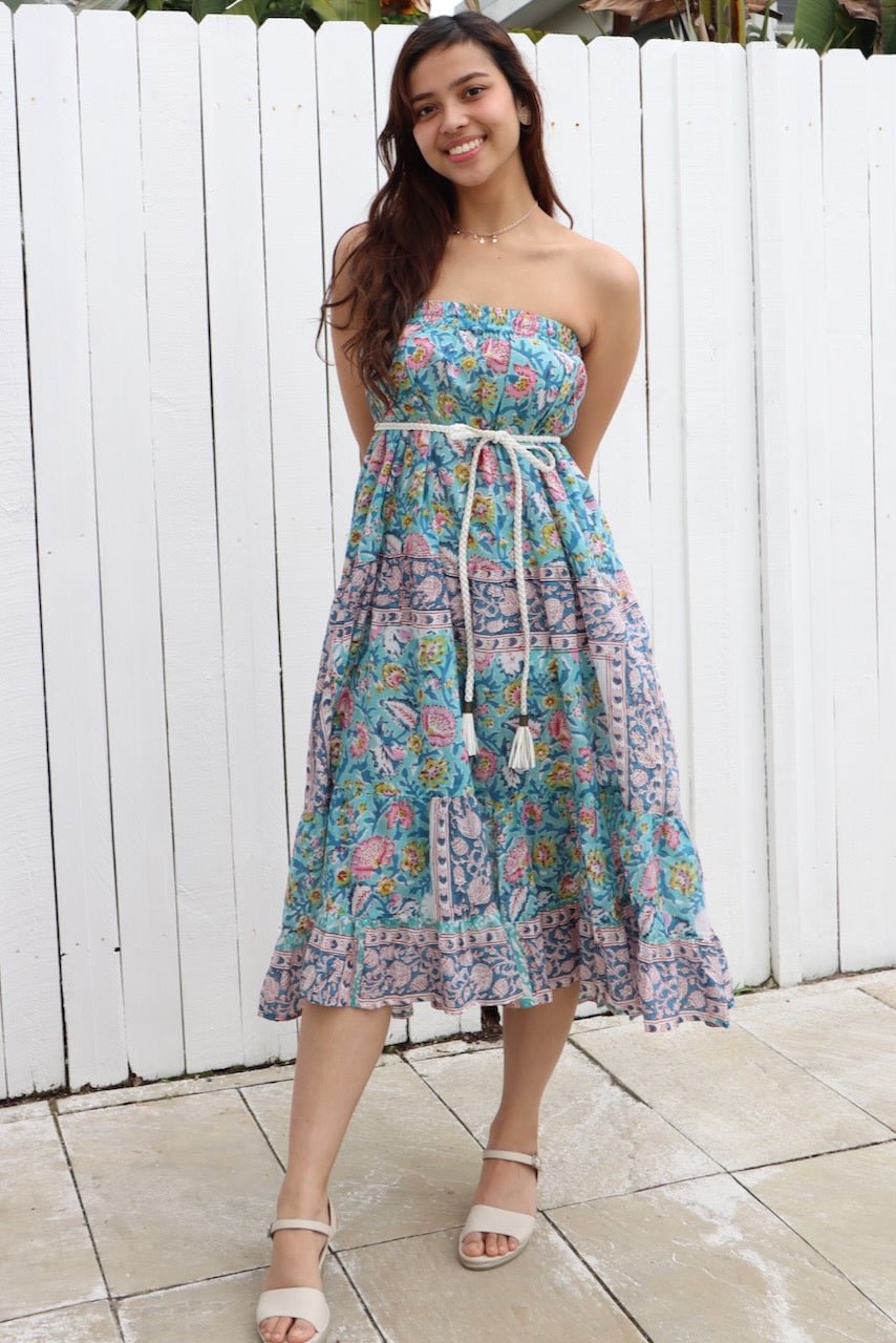 Multiway Maxi Skirt - Lagoon Blue - Hi Handmade