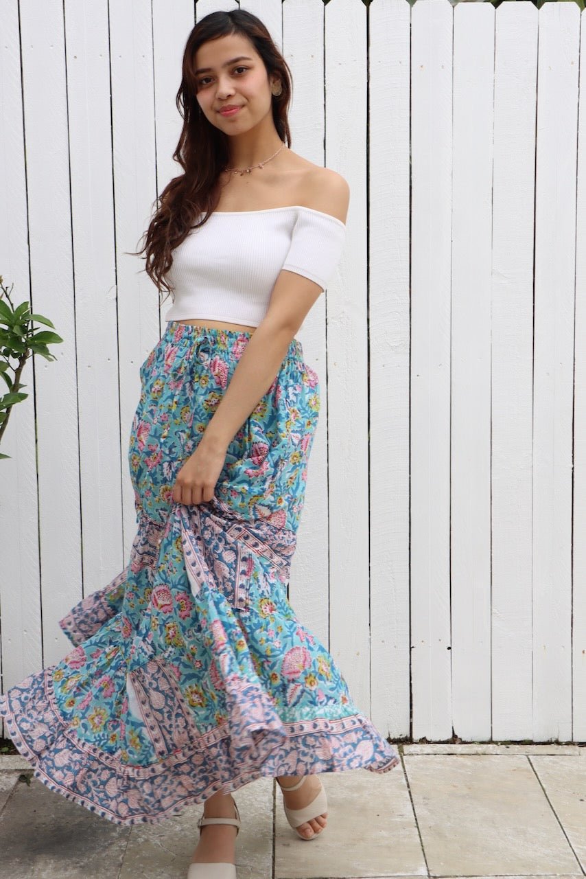 Multiway Maxi Skirt - Lagoon Blue - Hi Handmade