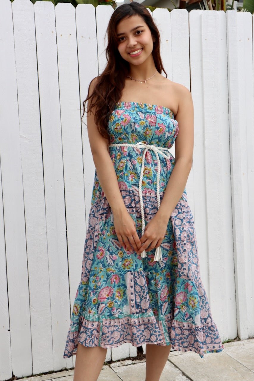 Multiway Maxi Skirt - Lagoon Blue - Hi Handmade