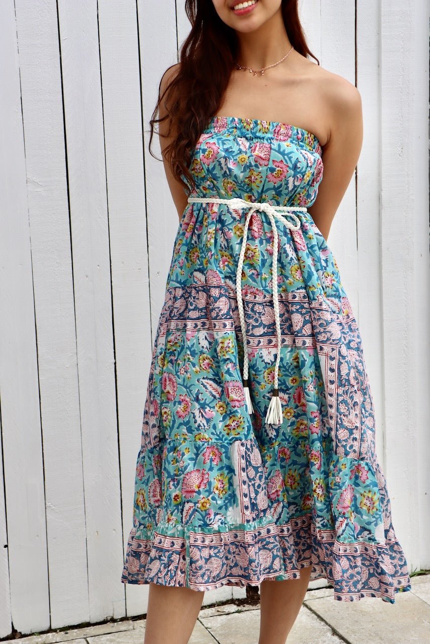 Multiway Maxi Skirt - Lagoon Blue - Hi Handmade