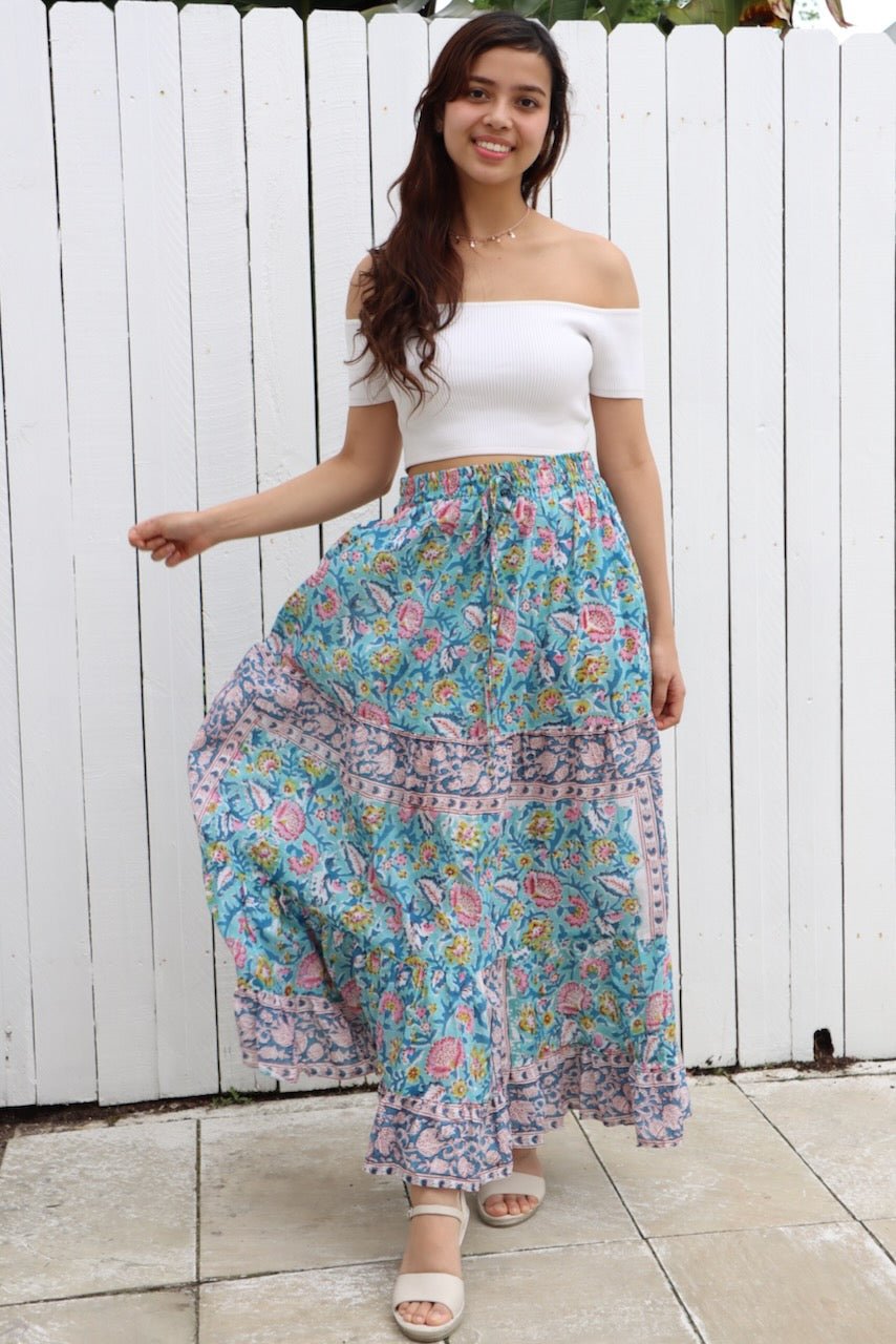 Multiway Maxi Skirt - Lagoon Blue - Hi Handmade