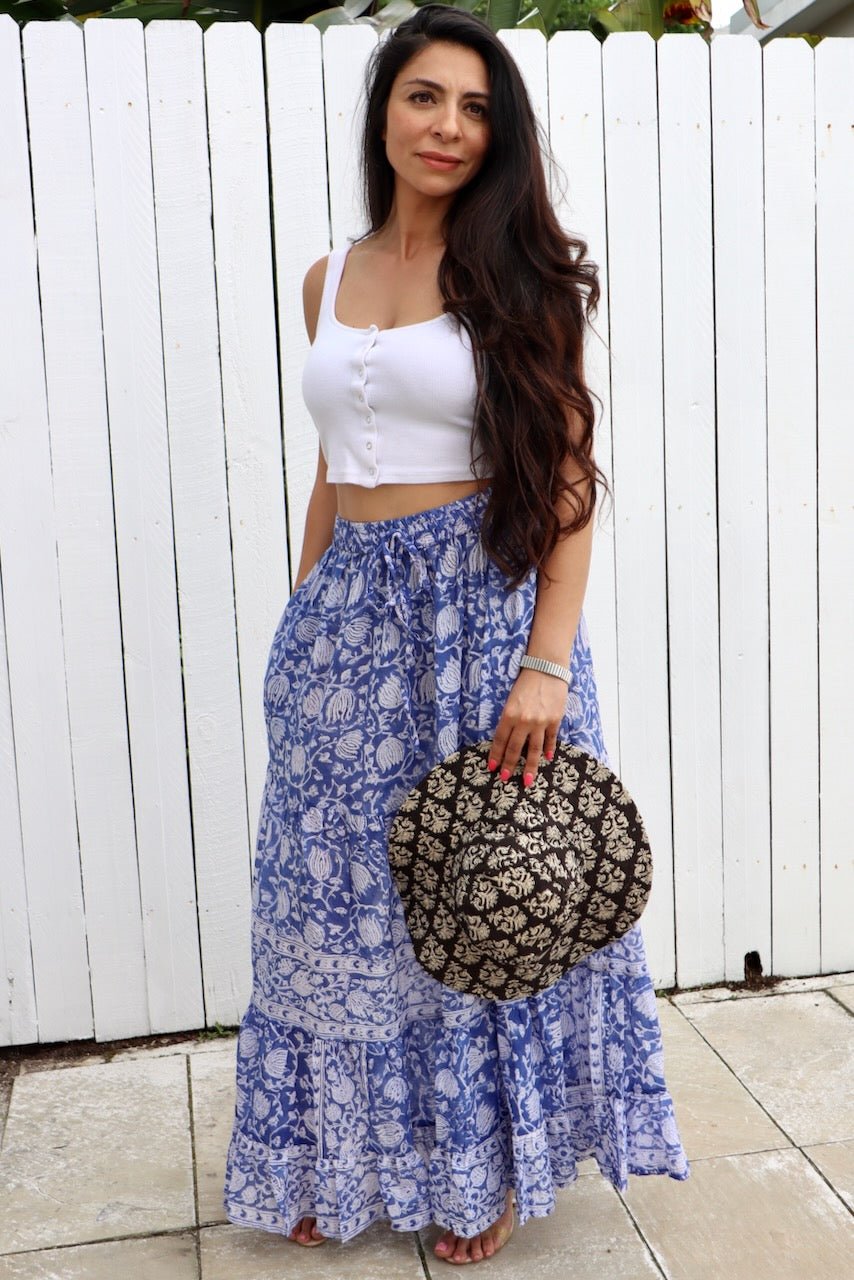 Multiway Maxi Skirt - Ocean Blue - Hi Handmade