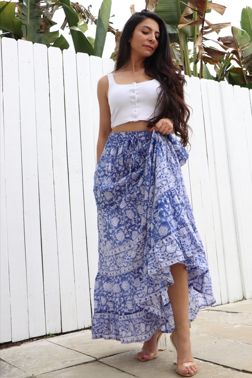 Multiway Maxi Skirt - Ocean Blue - Hi Handmade