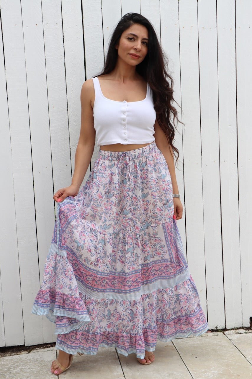 Multiway Maxi Skirt - Sunset Pink - Hi Handmade