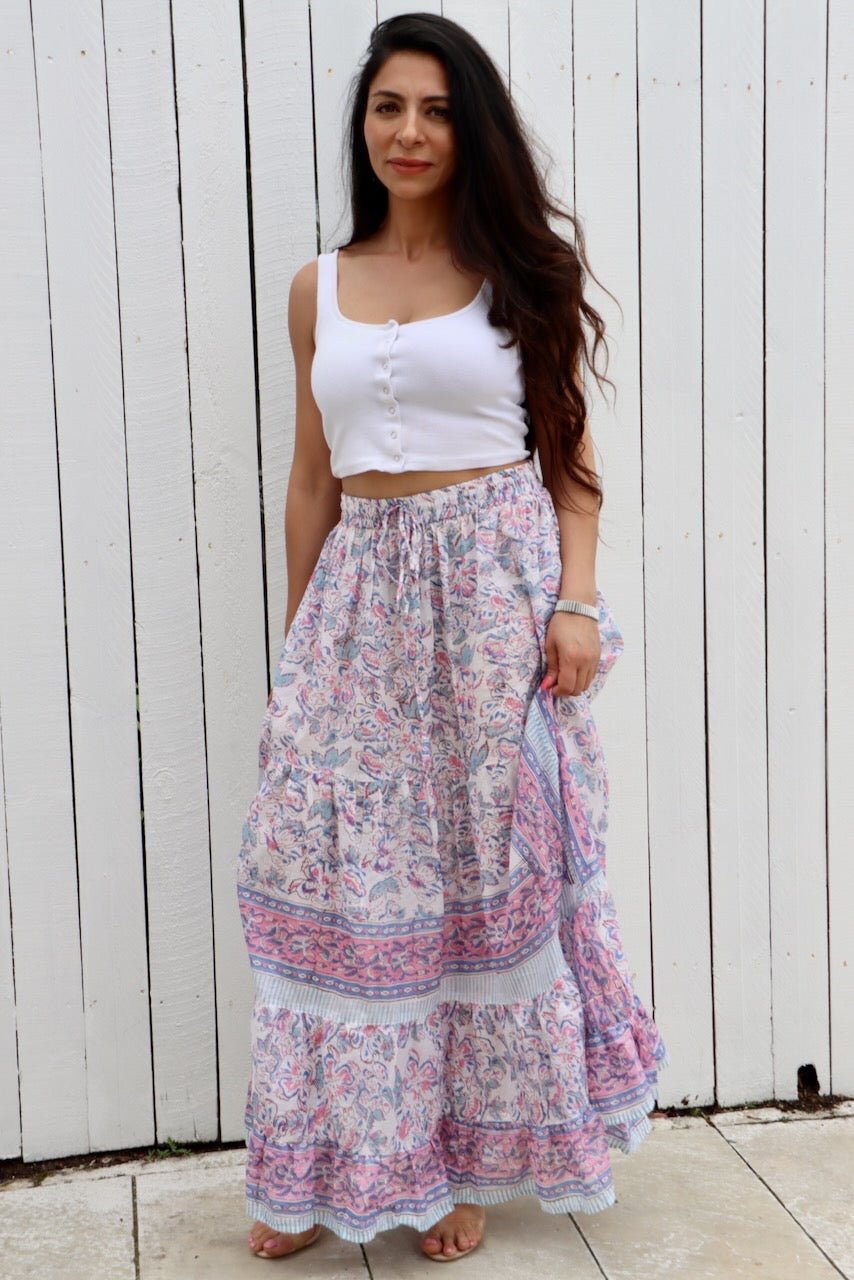 Multiway Maxi Skirt - Sunset Pink - Hi Handmade