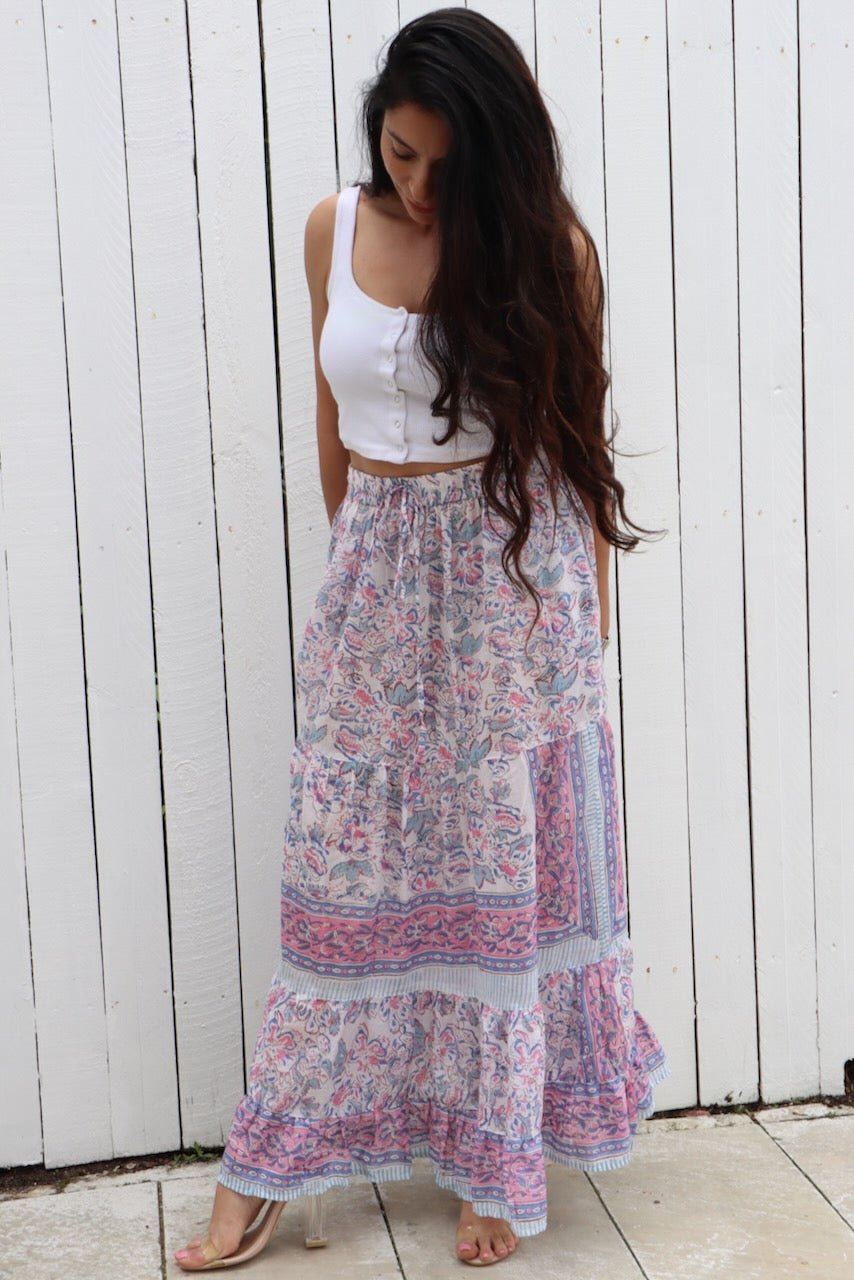 Multiway Maxi Skirt - Sunset Pink - Hi Handmade