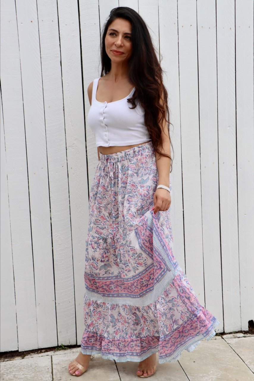 Multiway Maxi Skirt - Sunset Pink - Hi Handmade