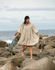 Noor Natural Linen Midi Dress - Hi Handmade