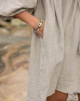 Noor Natural Linen Midi Dress - Hi Handmade