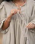Noor Natural Linen Midi Dress - Hi Handmade