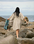 Noor Natural Linen Midi Dress - Hi Handmade
